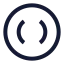 1 Stbracketcircle icon with stroke sharp style