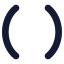 1 Stbracket icon with solid rounded style