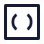 1 Stbracketsquare icon with stroke sharp style