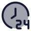 Hoursclock icon with duotone rounded style