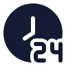 24 Hours Clock icon preview