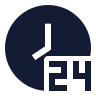 24 Hours Clock icon preview