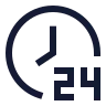 24 Hours Clock icon preview