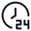 Hoursclock icon with stroke standard style