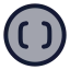2 Ndbracketcircle icon with duotone rounded style