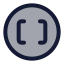 2 Ndbracketcircle icon with duotone standard style