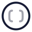 2 Ndbracketcircle icon with twotone rounded style