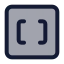2 Ndbracketsquare icon with duotone standard style