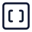2 Ndbracketsquare icon with stroke standard style