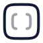 2 Ndbracketsquare icon with twotone rounded style