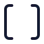2 Ndbracket icon with stroke standard style