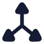 3 Dmove icon with solid rounded style