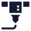 3 Dprinter icon with solid sharp style