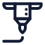 3 Dprinter icon with stroke-rounded rounded style