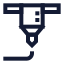 3 Dprinter icon with stroke sharp style