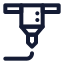 3 Dprinter icon with stroke standard style