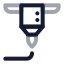 3 Dprinter icon with twotone rounded style