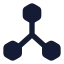 3 Dscale icon with solid rounded style