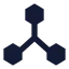 3 Dscale icon with solid sharp style