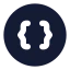 3 Rdbracketcircle icon with solid standard style
