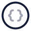 3 Rdbracketcircle icon with twotone rounded style