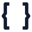 3 Rdbracket icon with solid sharp style