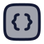 3 Rdbracketsquare icon with duotone rounded style