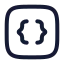 3 Rdbracketsquare icon with stroke rounded style
