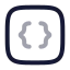 3 Rdbracketsquare icon with twotone rounded style