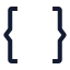 3 Rdbracket icon with stroke sharp style