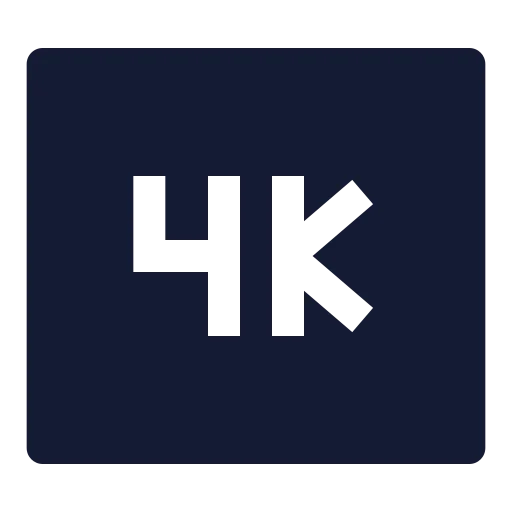 4 K Icon in Solid Sharp style