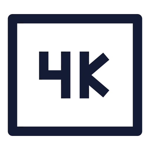 4 K Icon in Stroke Sharp style