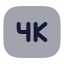 4 K icon with bulk-rounded rounded style