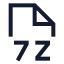 7 Z icon with stroke sharp style