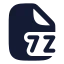 7 Z icon with solid-rounded rounded style