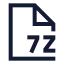 7 Z icon with stroke sharp style