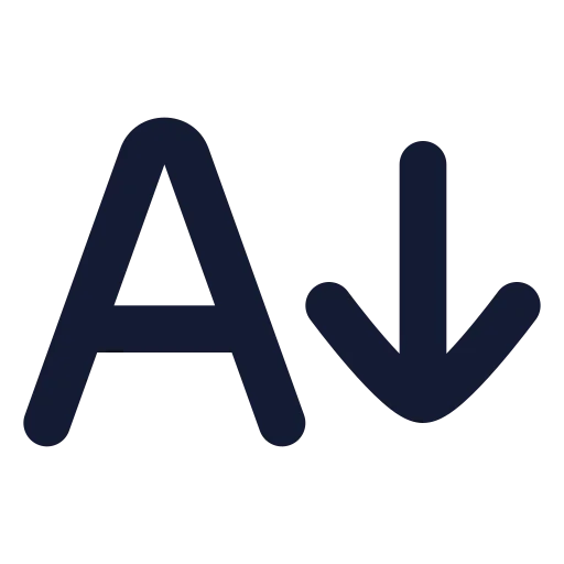 A Arrow Down Icon in Solid Rounded style