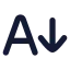 Aarrowdown icon with solid rounded style