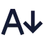Aarrowdown icon with solid sharp style