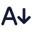 Aarrowdown icon with solid standard style