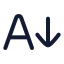 Aarrowdown icon with stroke rounded style
