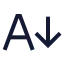 Aarrowdown icon with stroke sharp style