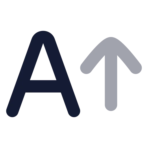 A Arrow Up Icon in Bulk Rounded style