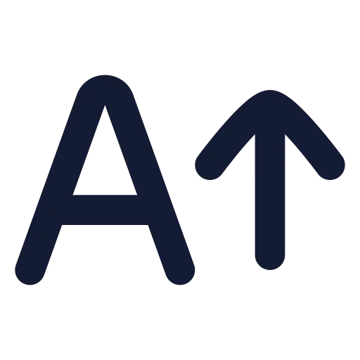 A Arrow Up Icon in Solid Rounded style