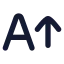 Aarrowup icon with solid rounded style