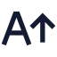 Aarrowup icon with solid sharp style
