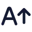 Aarrowup icon with solid standard style