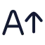 Aarrowup icon with stroke rounded style