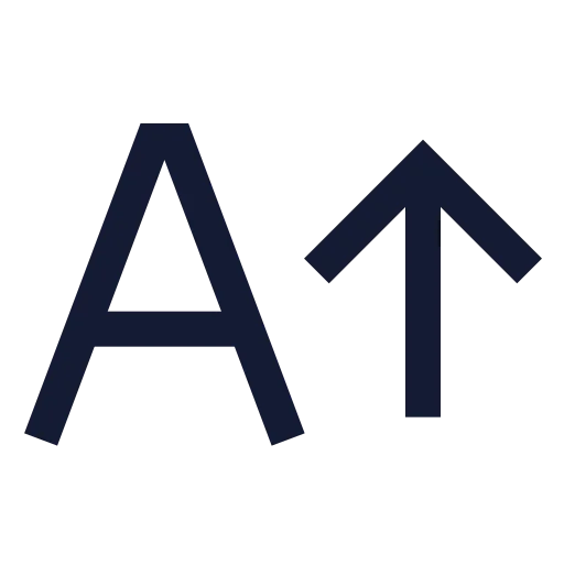 A Arrow Up Icon in Stroke Sharp style