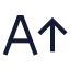 Aarrowup icon with stroke sharp style
